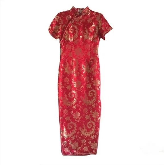 Vintage GOLDEN DRAGON Traditional Cheongsam Dress - Picture 8 of 9
